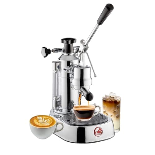La Pavoni EPC-8 Europiccola Lever Style Espresso Machine - Chrome & Silver - Manual Espresso Maker - 0.8 L Water Capacity, Authentic Italian Craftsmanship for Home Use