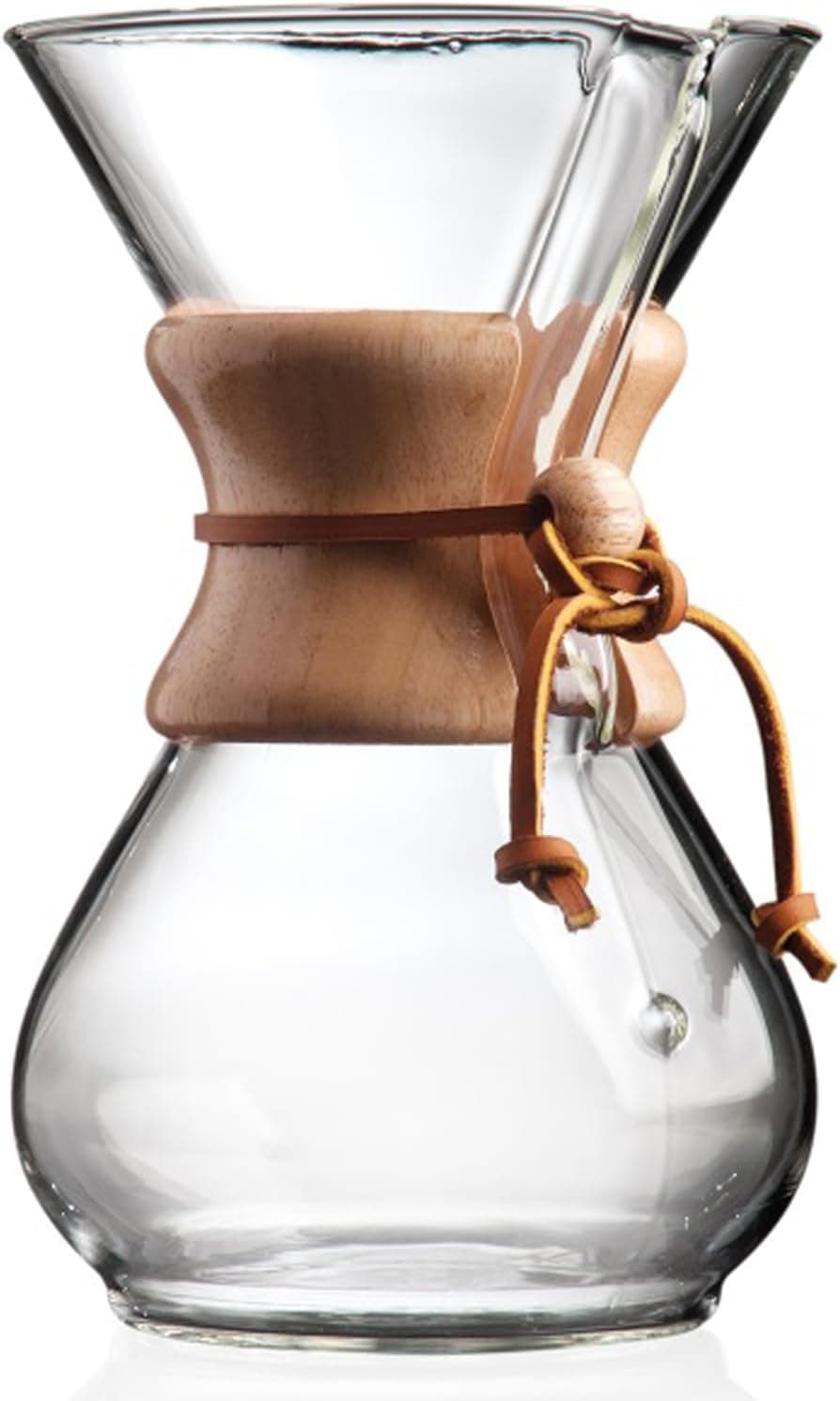 Chemex Pour-Over Glass Coffeemaker, Classic Series, 6-Cup