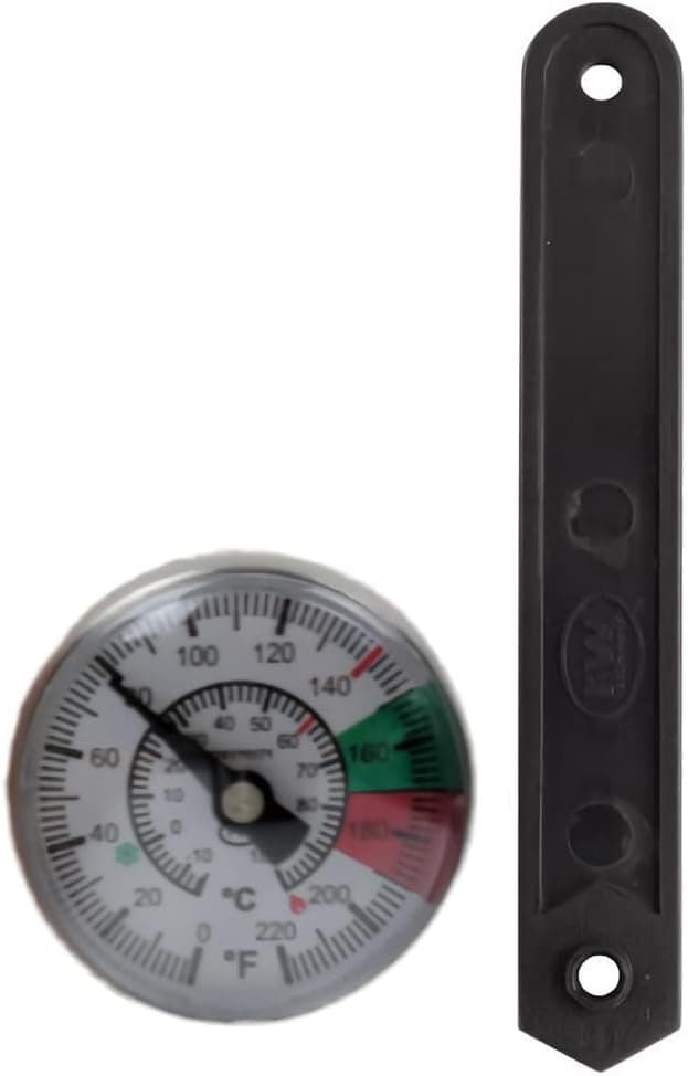 Rattleware Barista Milk Thermometer, 5in Probe, 1in Dial, Fixed Clip, NSF