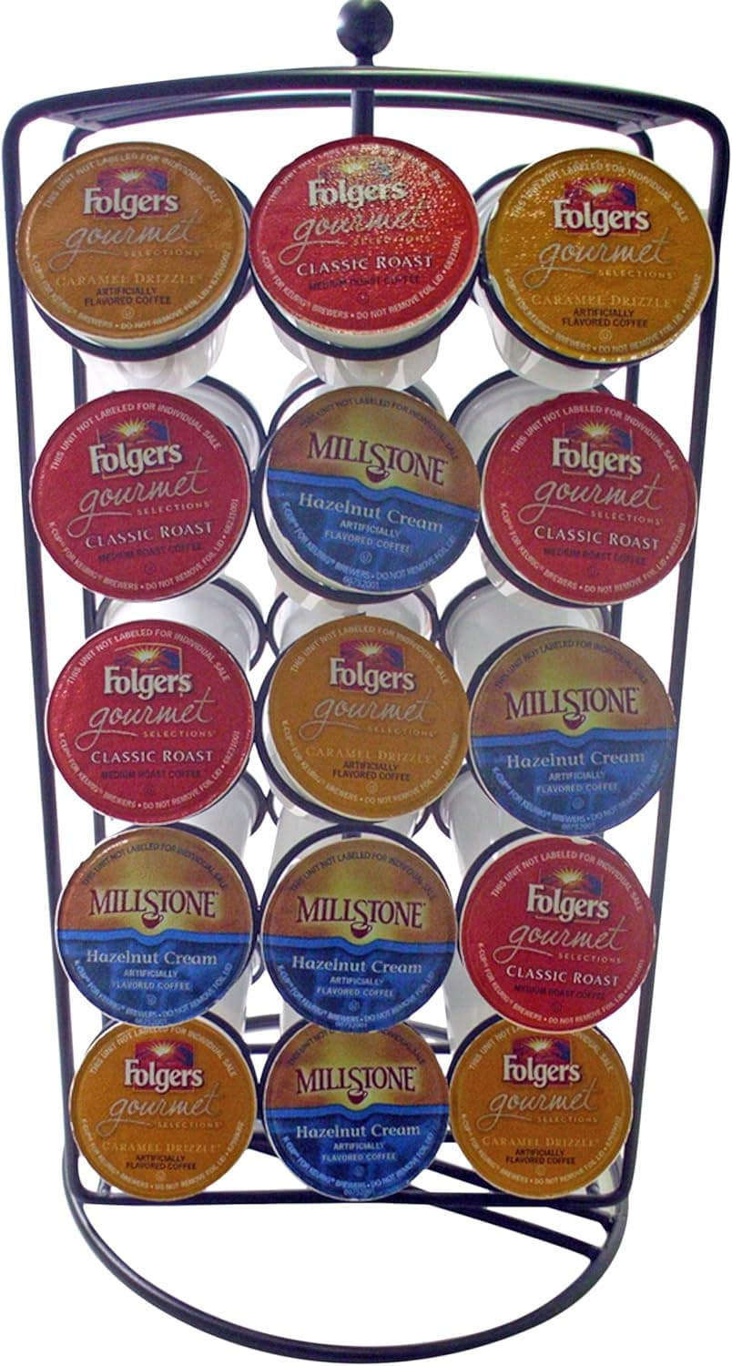 Southern Homewares K-Cup Carousel Coffee Pod Holder, Rotating Keurig Storage for 30 Pods