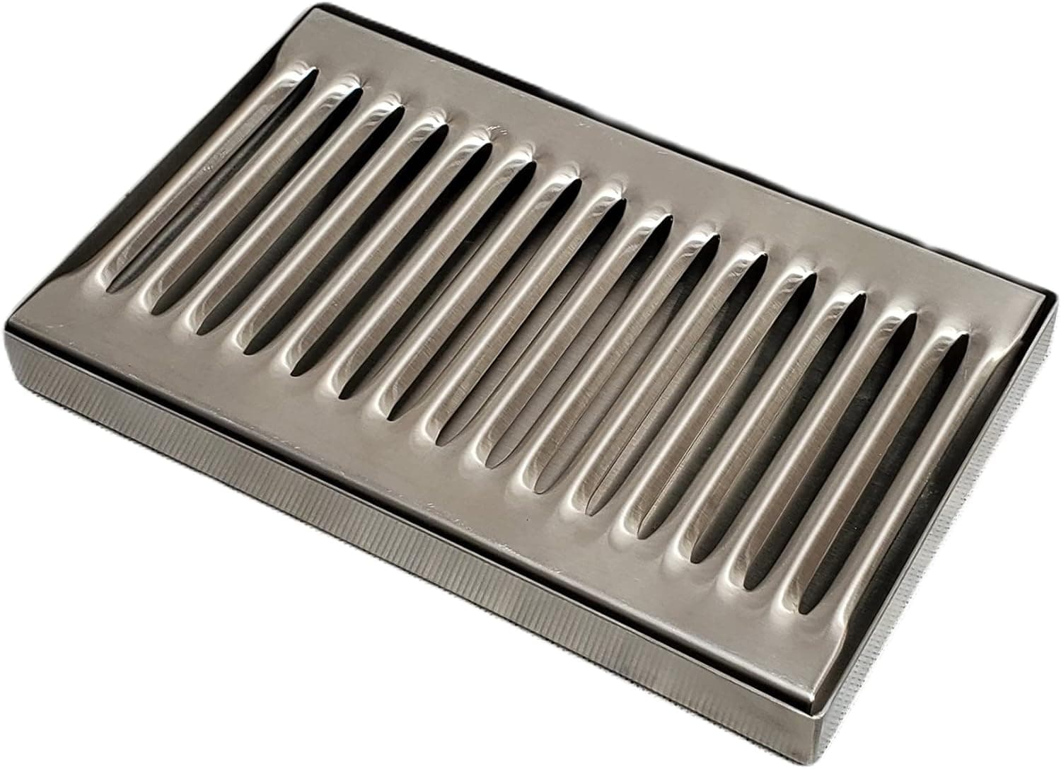 Rattleware Heavy Duty Stainless Steel Drip Tray (8" x 5"), Bar Drain Spill Catcher