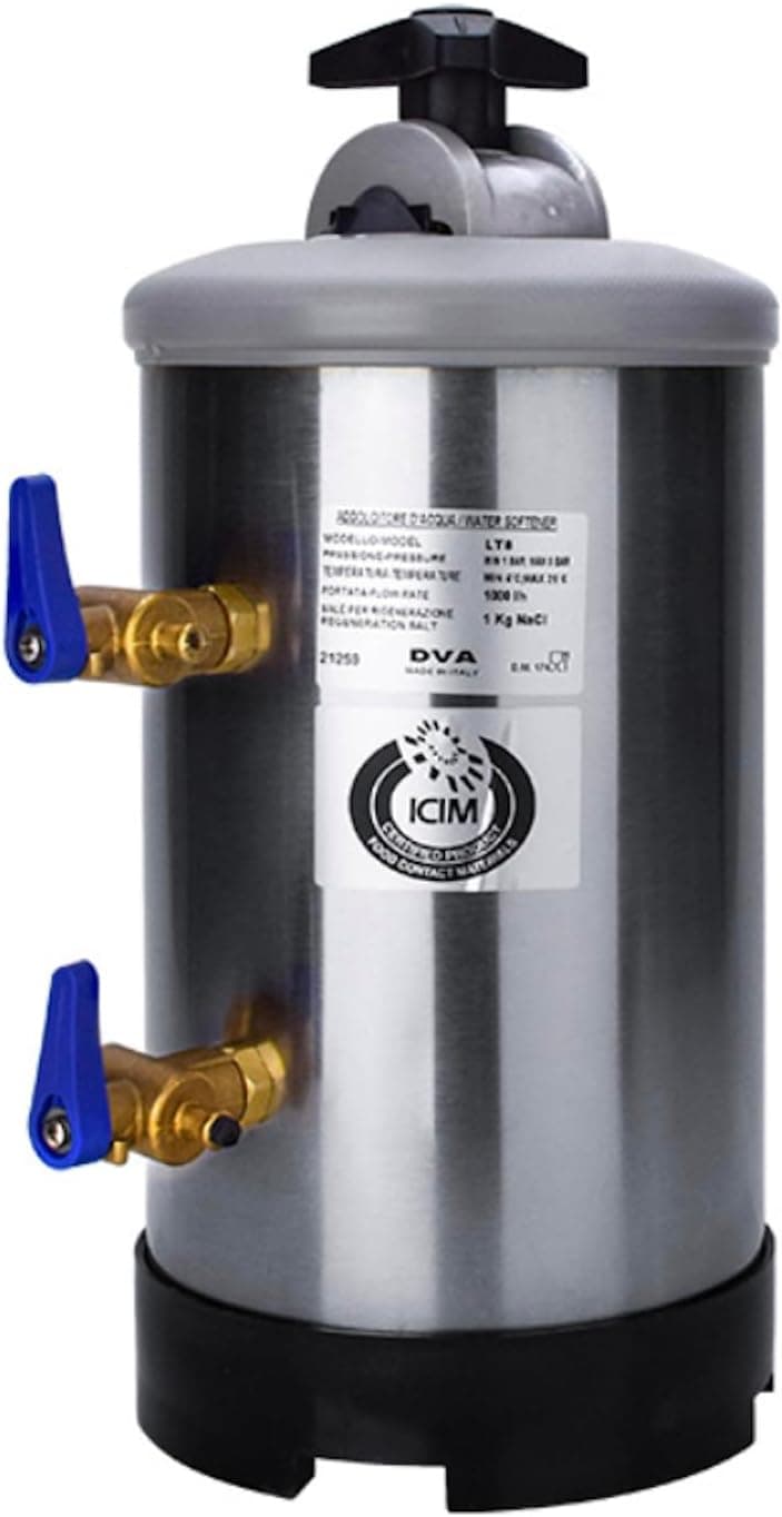 Compact Countertop Water Softener For Espresso Coffee Machines w/Resin DVA LT8