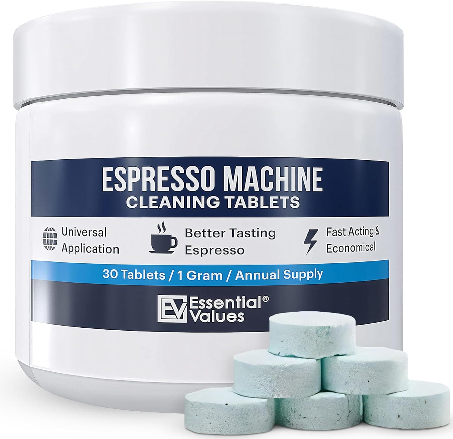 Essential Values Espresso Machine Cleaning Tablets (30 Tablets)