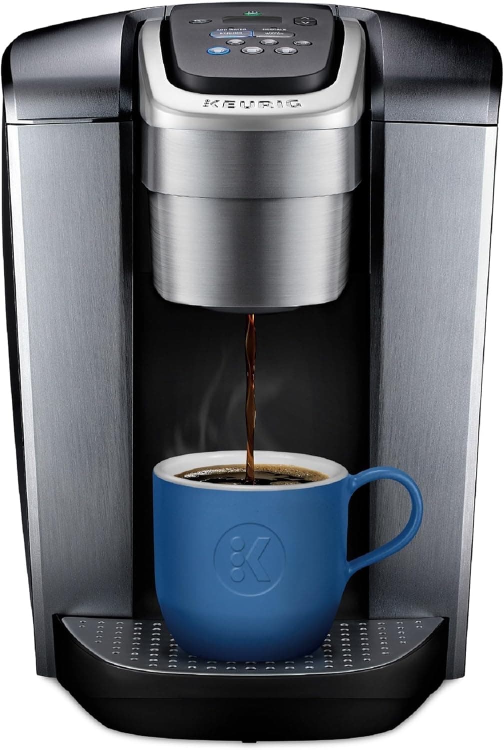 Keurig K-Elite Single Serve K-Cup Pod Coffee Maker, Brushed Silver