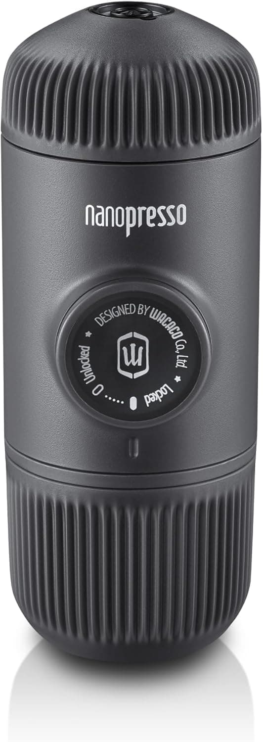 WACACO Nanopresso Portable Espresso Machine, 18 Bar, Grey