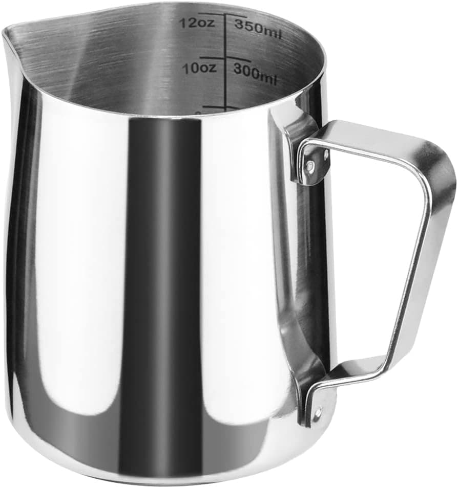 HOFASON Stainless Steel Milk Frothing Pitcher (12oz / 350ml)