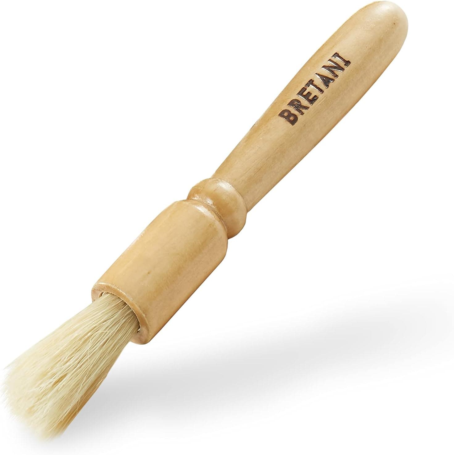 Bretani Coffee Grinder Cleaning Brush - Espresso Maker/Machine Cleaner Tool - Wood Handle, Natural Bristles