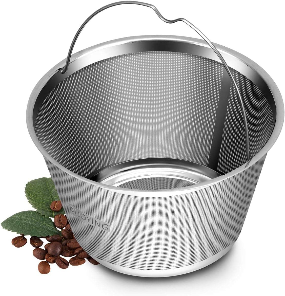 Reusable Stainless Steel Basket Coffee Filter, Fits Mr. Coffee 4-5 Cup, 304 SS