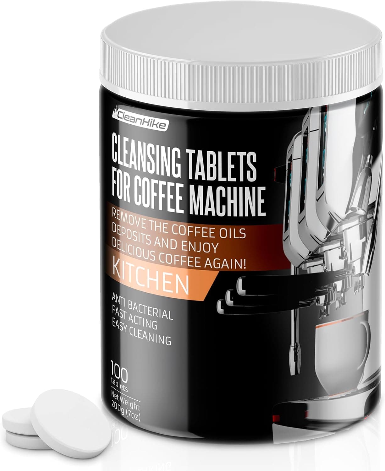 CleanHike Espresso Machine Cleaning Tablets (100 Tablets)