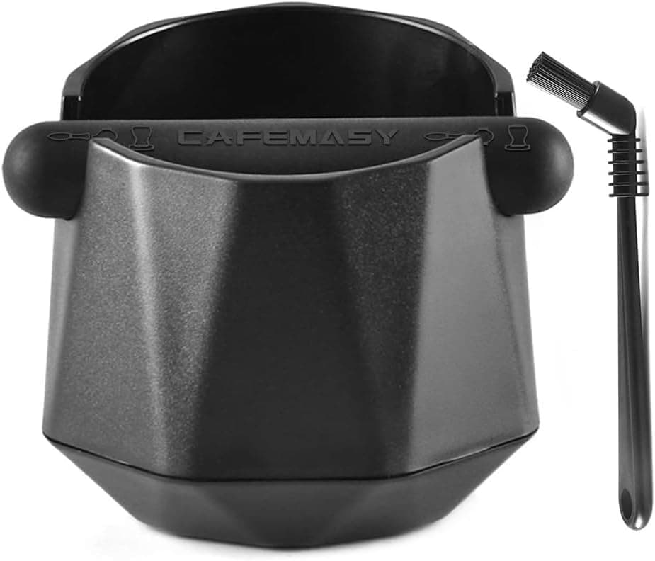 CAFEMASY Mini Coffee Knock Box, Diamond Shape with Cleaning Brush
