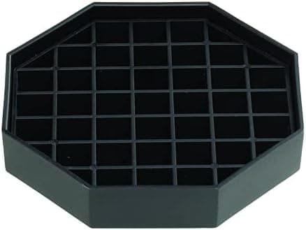 Rattleware Octagonal Drip Tray, Black Plastic Removable Tray for Espresso Machines (4")
