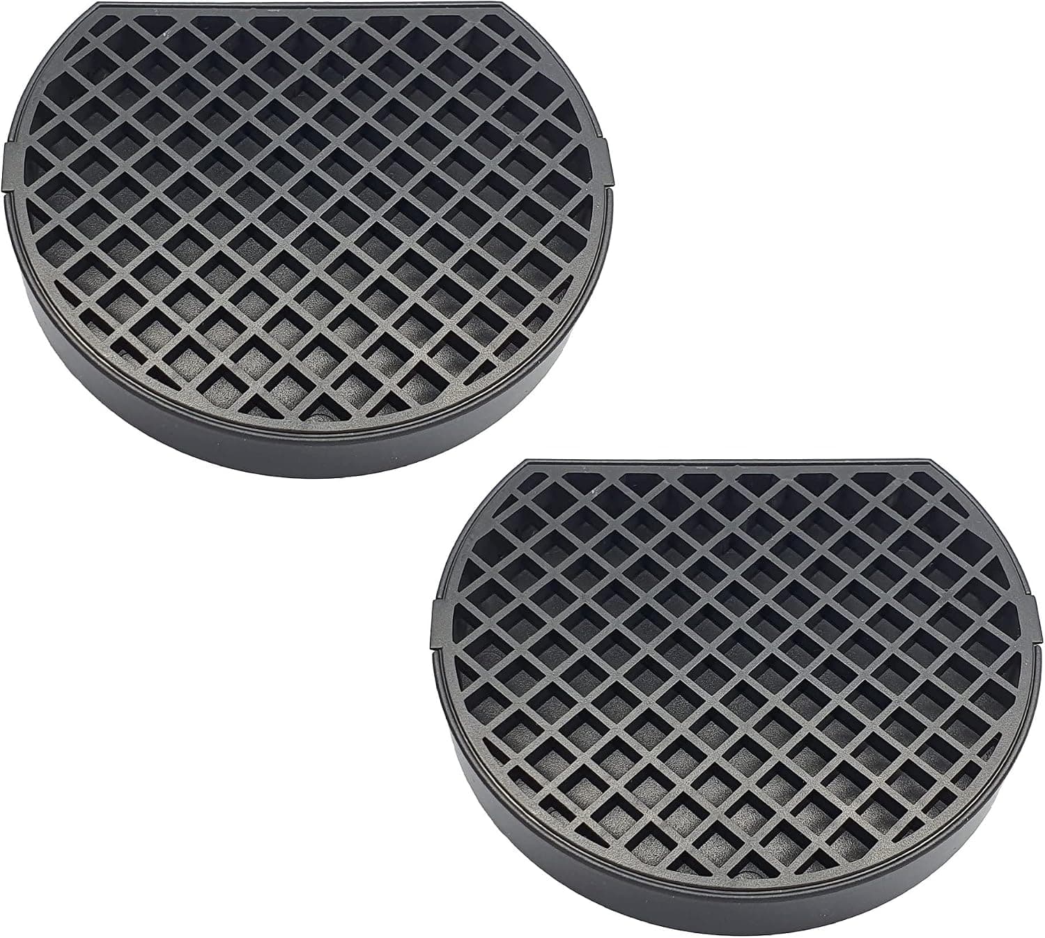 2-Pack Coffee Drip Catcher 4 inches Small Drip Tray for Espresso Machine, ABS Plastic, Black