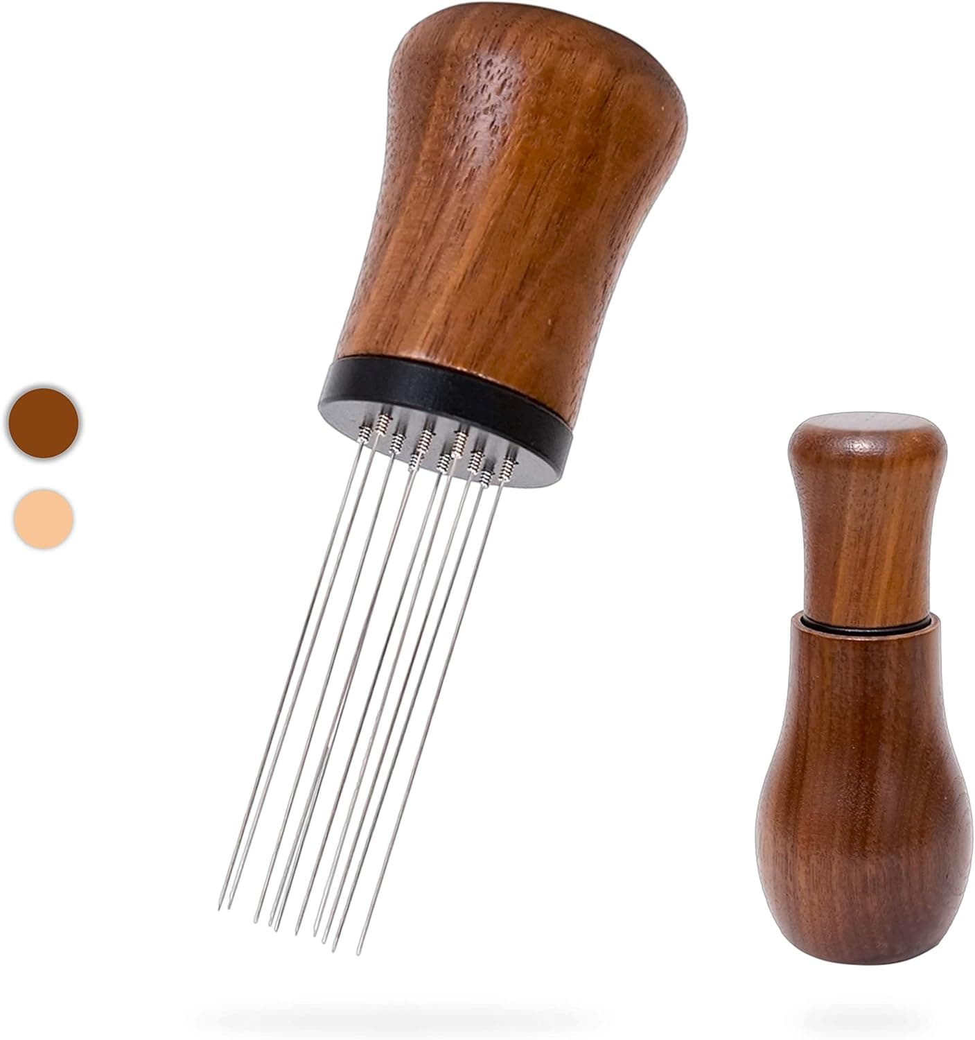 Woouch WDT Espresso Distribution Tool, 10 x 0.35mm Needles, Walnut