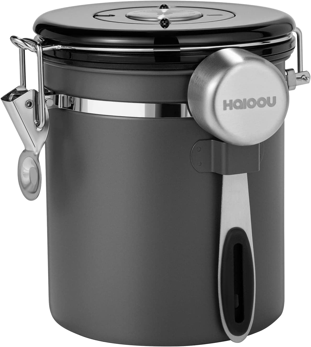 HAIOOU Airtight Coffee Canister 16oz Small Stainless Steel with Date Tracker