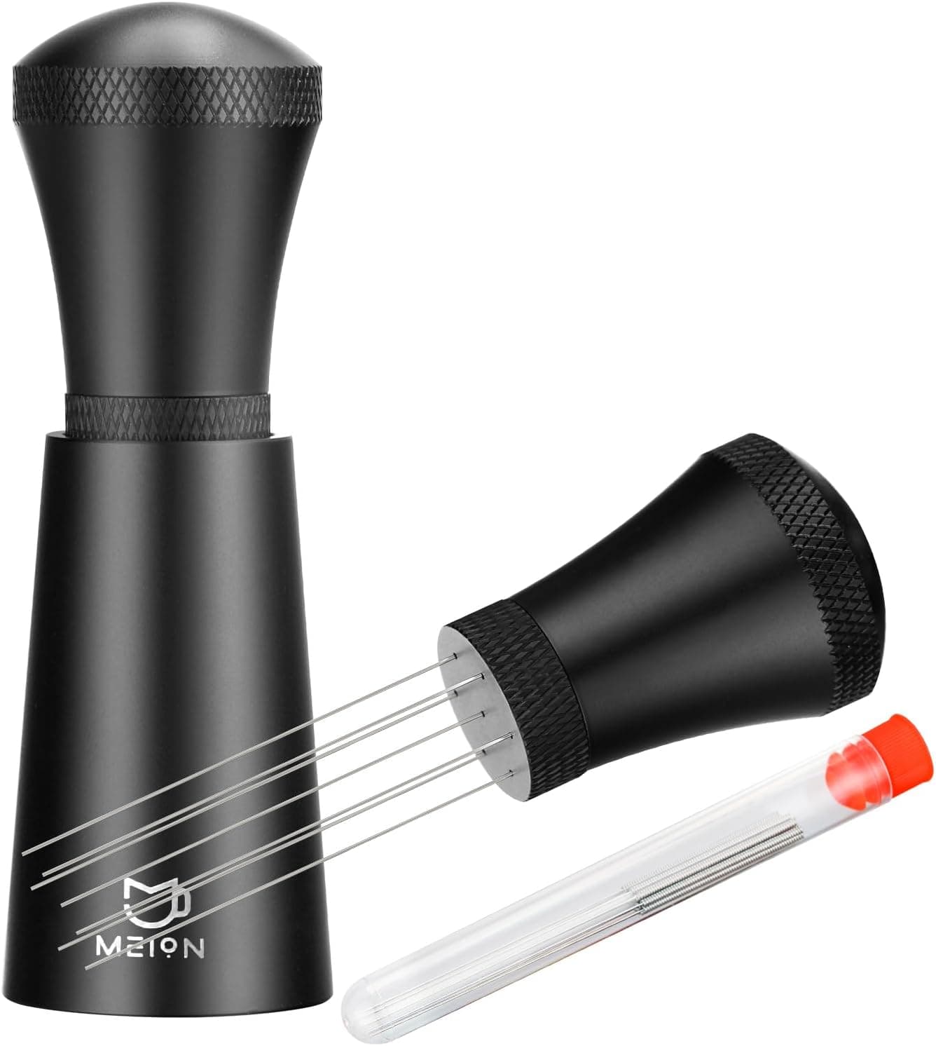 WDT Espresso Distribution Tool, 7 x 0.35mm Needles + Extra 7, Black
