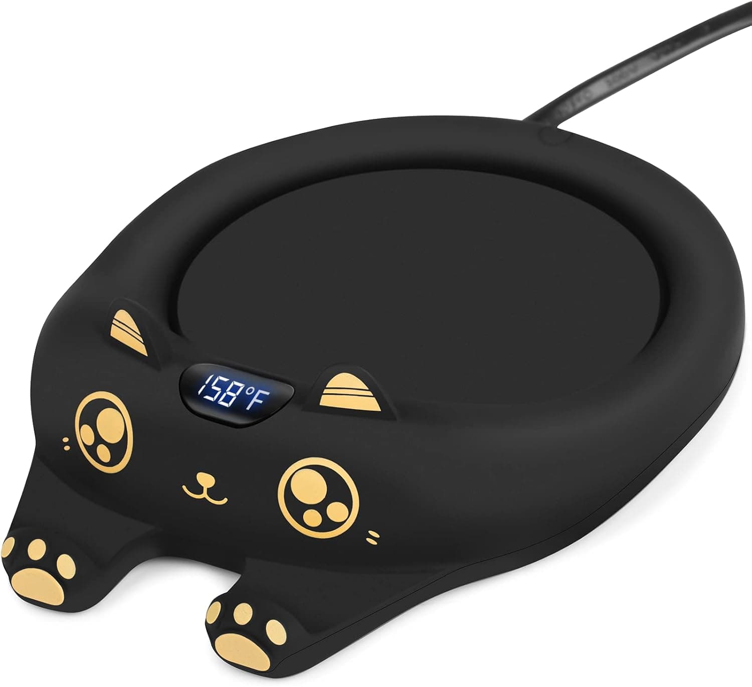 PUSEE Mug Warmer, Coffee Warmer for Desk Candle Warmer Auto Shut Off with 3 Temp Settings, Electric Beverage Warmer Plate (Not Include Cup)