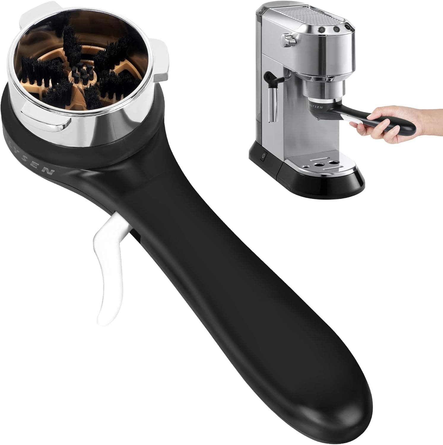 LANLYSEN 58mm Espresso Dosing Funnel, Magnetic Stainless Steel Coffee Dosing Ring Compatible with all 58mm Portafilter (Rancilio, Gaggia)