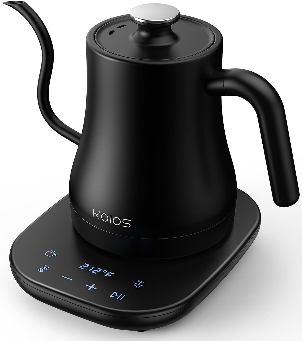 KOIOS Gooseneck Electric Kettle +/-1F Temp Control 0.8L (Matte Black)