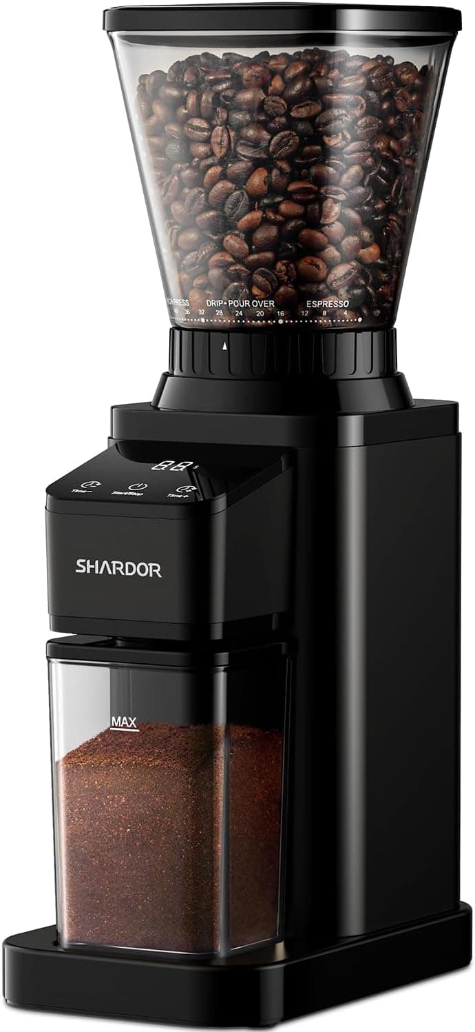 SHARDOR Professional Conical Burr Grinder, 48 Settings