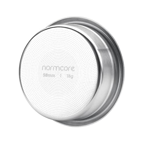 Normcore 58mm Precision High Extraction Filter Basket, 18g Portafilter Filter Basket For 58mm Espresso machines, 0.8mm Thickness, Comes with a 58.5mm Puck Screen, Espresso Paper Filters