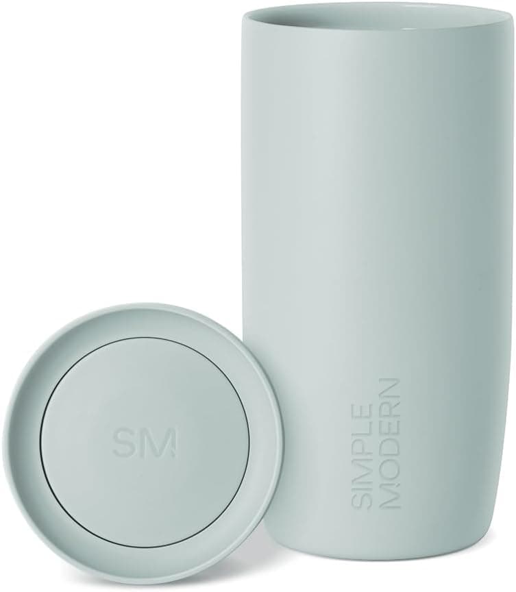 Simple Modern Insulated Travel Coffee Mug 360 Lid, 16oz, Ceramic-Lined