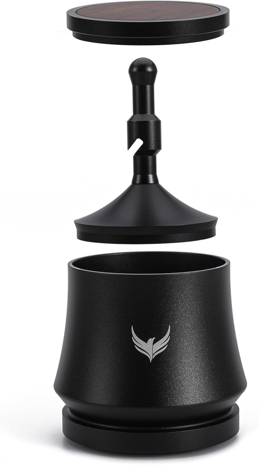 KNODOS Blind Espresso Shaker 54mm with Walnut Lid, Magnetic Dosing Cup for Breville Espresso Machines