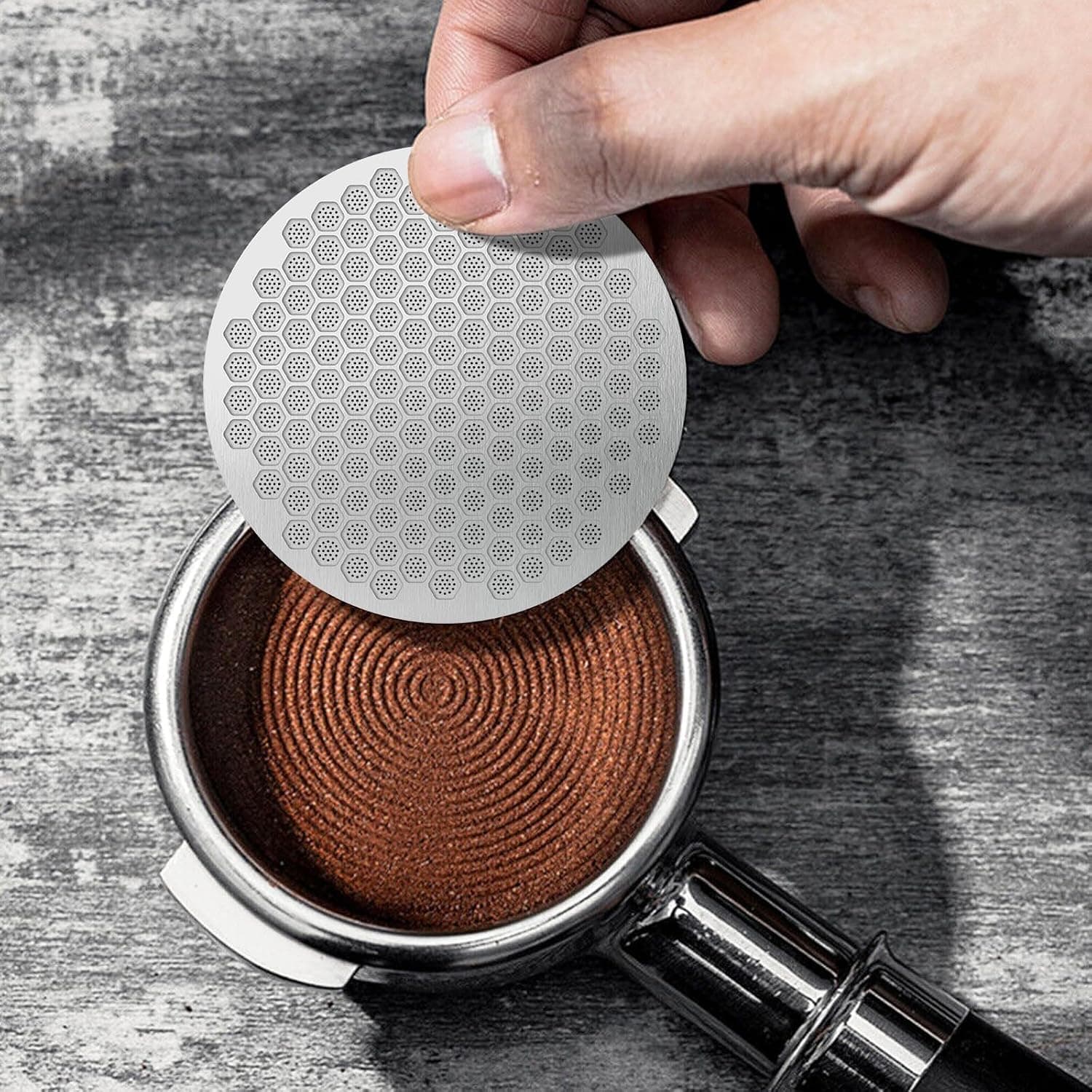 DJAPWPX 51mm/53mm/58.35mm Espresso Puck Screen 0.7mm Thickness 304 Stainless Steel Filter