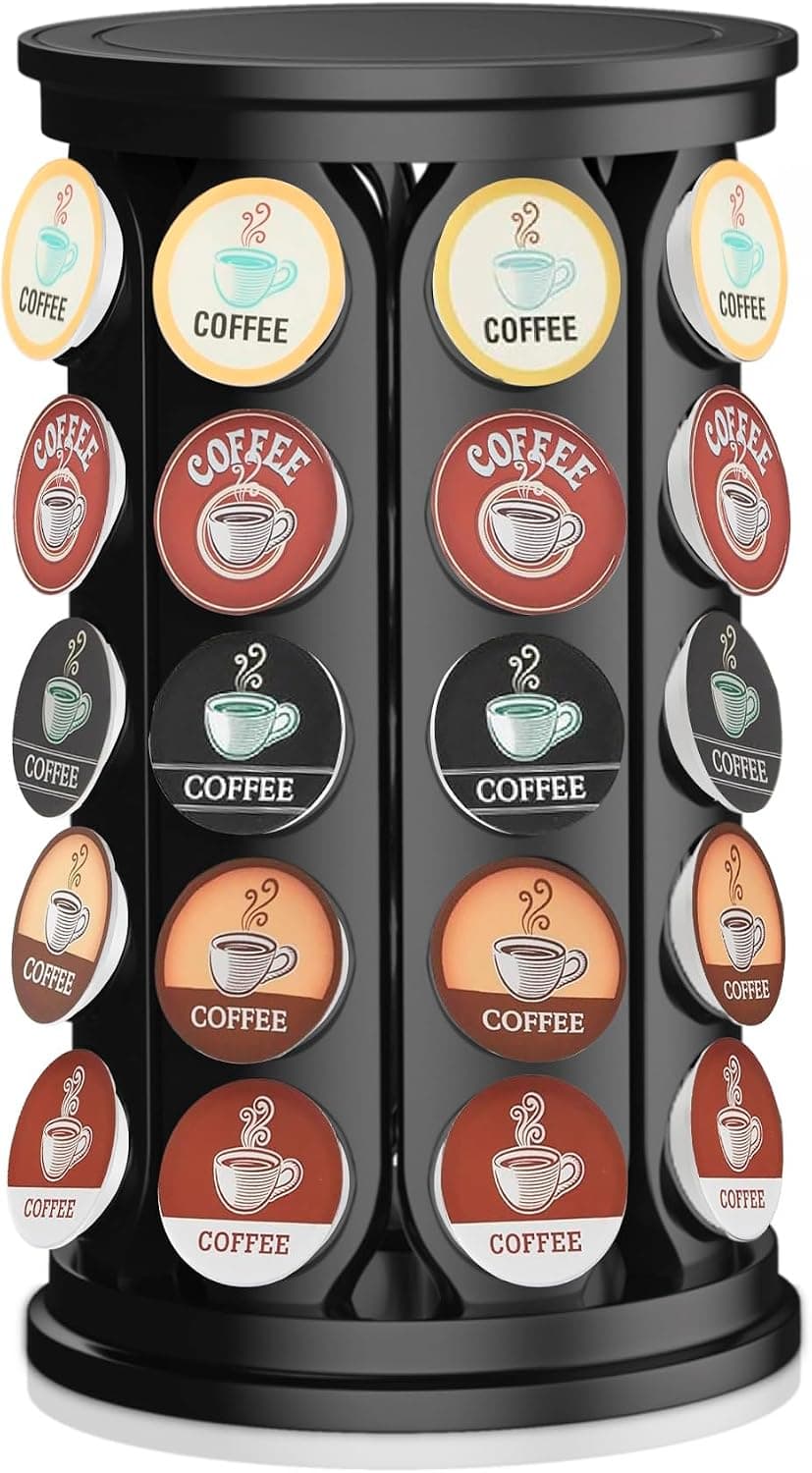 CEHNCEH K Cup Holder Carousel Compatible with 40 Keurig K-Cup Pods, Black