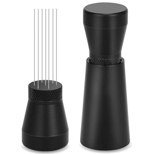 Apexstone Coffee Stirrer Tool, Coffee Stirring Tamper WDT Distribution Tool, Needle Distribution Tool Espresso, WDT Tool Espresso with Stand Black, WDT Tool Espresso Needle