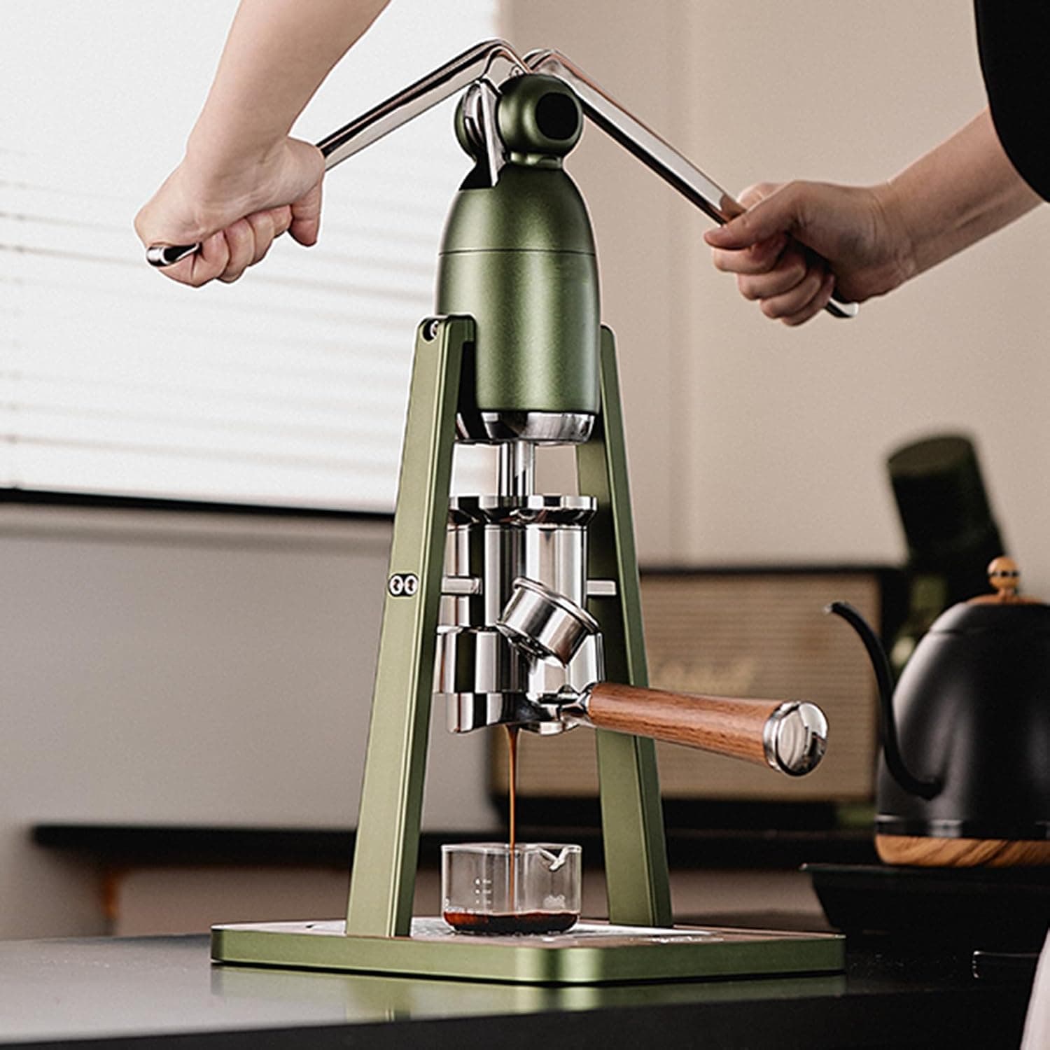 XDTKJDZ Manual Lever Espresso Machine, Portable Hand-Press