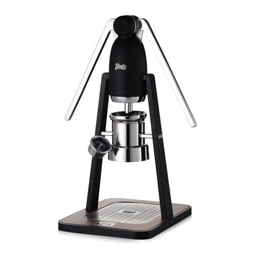 Manual Espresso Maker Set - Hand Press Espresso Machine - 12Bar Pressure Profiling, Dual-Lever Manual Coffee Maker with Pre-Infusion, Portable for Custom Espresso Shots, Stainless Steel (Black)