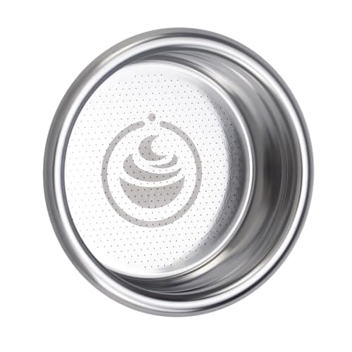 Creamore 18g Espresso Filter Basket, 58mm - Precision Flat-Bottom Double Shot Basket, 0.3mm Holes, 24mm Depth, AISI 304 Stainless Steel, Fits 58mm Portafilters & E61 Group Heads