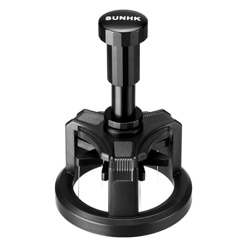 58mm WDT Tool Espresso,Press-to-Rotate Espresso Distribution Tool with Magnetic Base,Adjustable Depth Espresso Needles Distributor Tool,8 Needles Coffee Stirrer Tool for Home and Professional Baristas